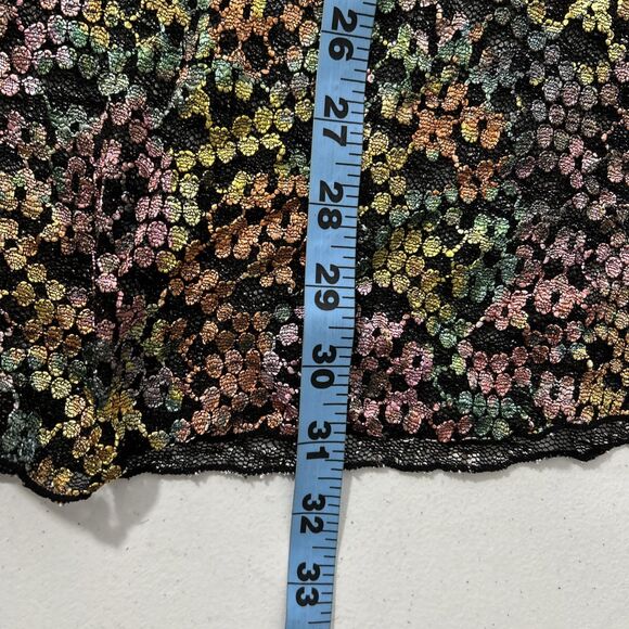 Free People Slip Dress Womens Medium Intimately Forget me not metallic Mesh Lace - Picture 8 of 9